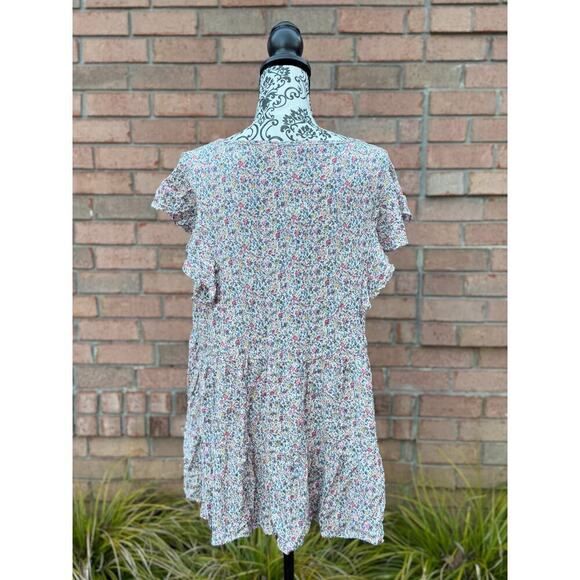 EUC Chic Soul V-Neck Floral Tunic Length Top Size 1X 14-16 - Picture 3 of 6